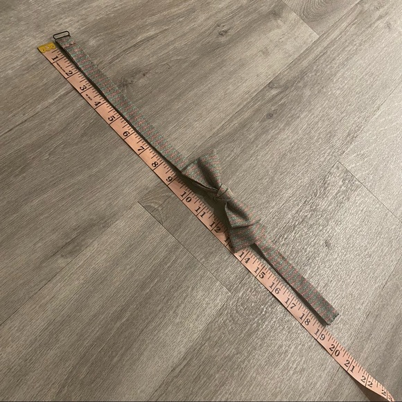 HERMES salmon pink & teal anchor bowtie - Picture 5 of 6